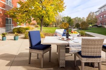 Patio with seating